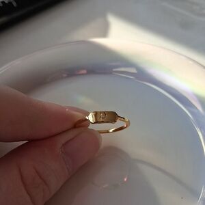 Gorjana Gold Initial Ring - "p" / "d"